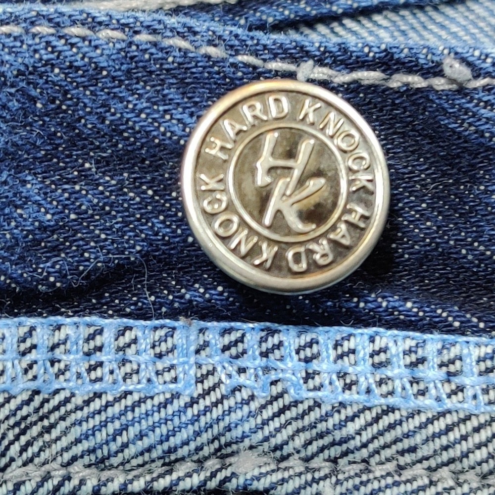 Vintage Y2K School Of Hard Knocks Embroidered Skater Carpenter Jeans Size 38X31 - Picture 7 of 15